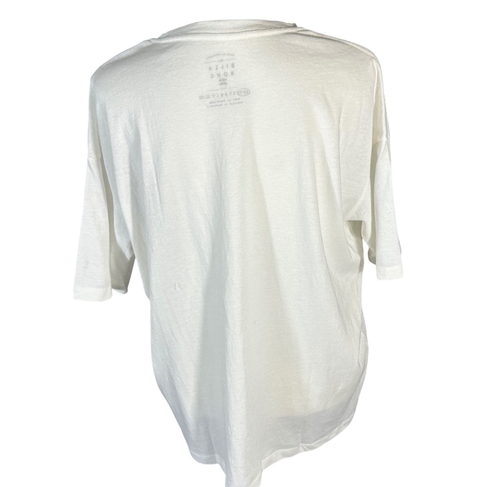 Billabong Graphic Tee NWT Womens XS White Love Is All Cosmic Butterfly oversized - Picture 3 of 12